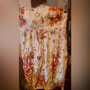 AKIRA floral pattern Strapless Dress